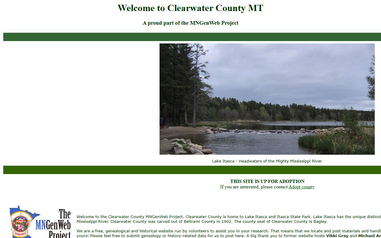 Clearwater County recorder website for death records and obituary record requests