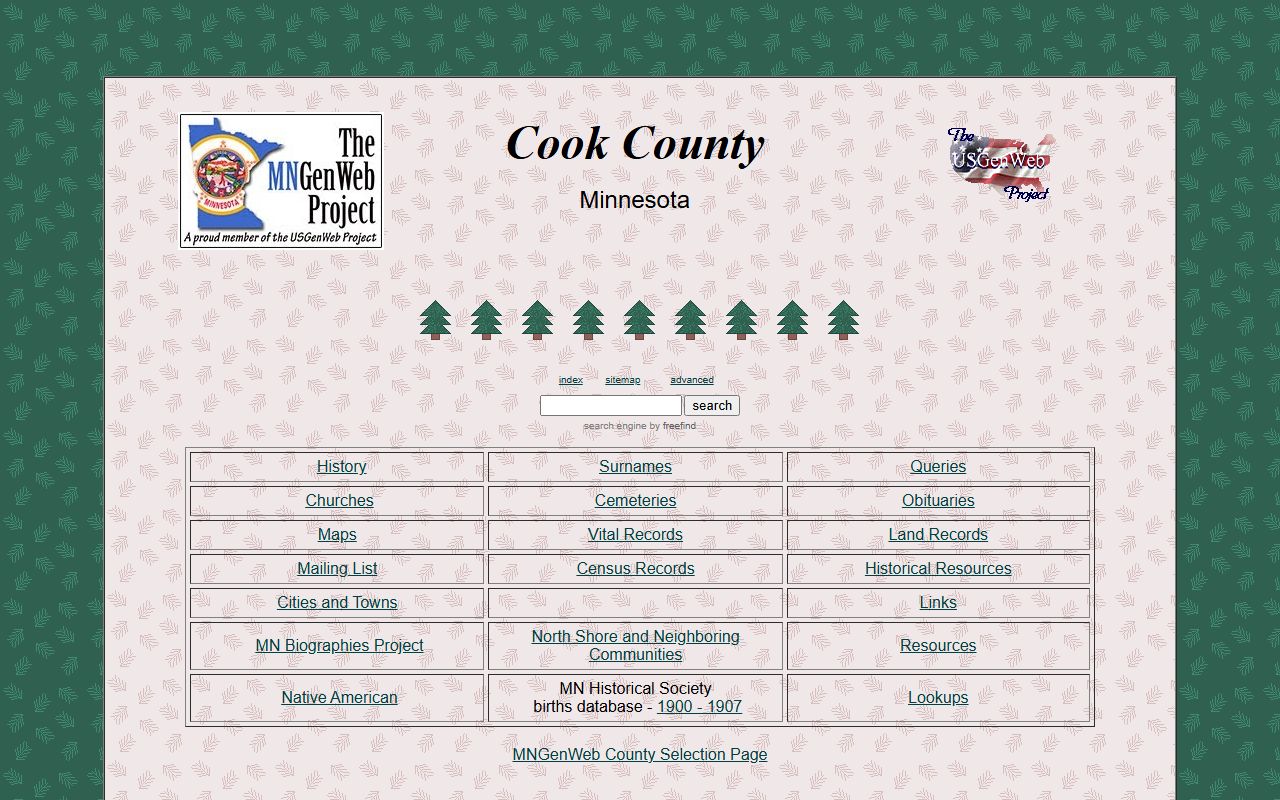 Cook County recorder website for death records and obituary certificate requests in Grand Marais
