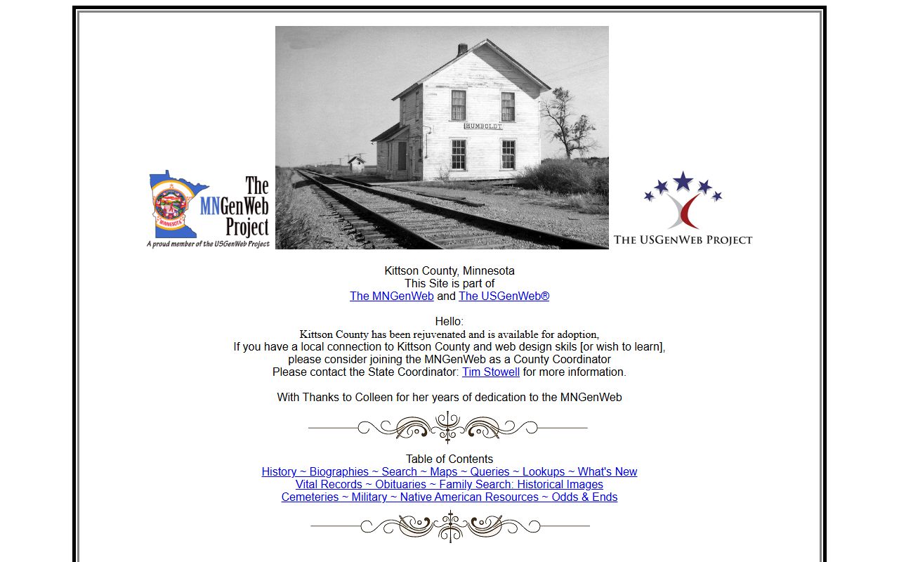 Kittson County recorder office page for death records and obituary lookup