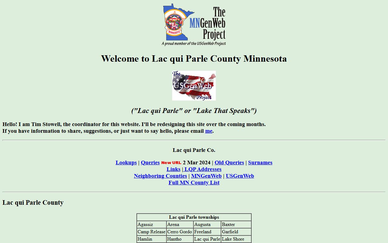 Lac qui Parle County obituary records recorder office resource