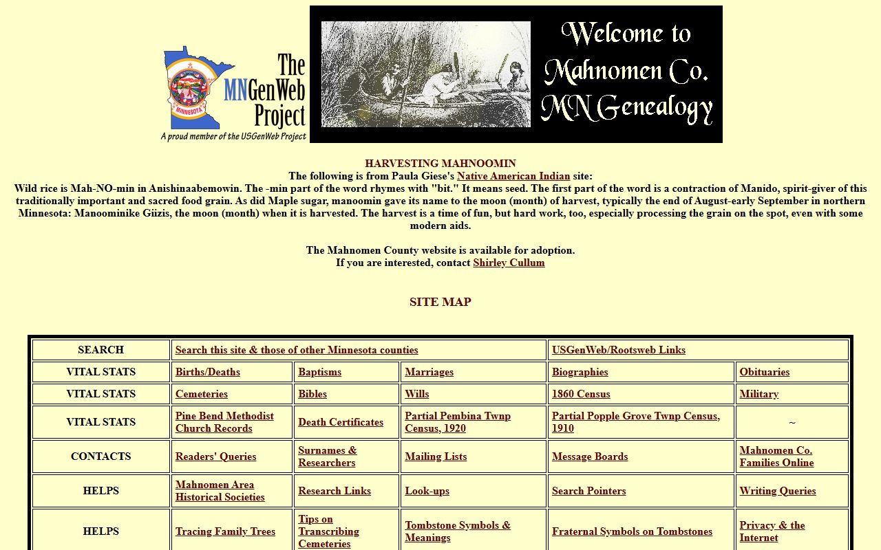 Mahnomen County obituary records recorder office Mahnomen Minnesota