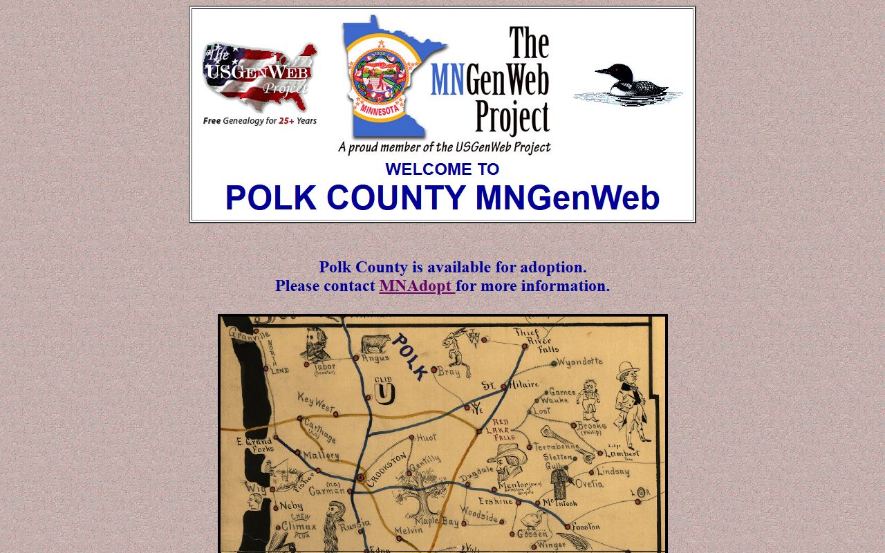 Polk County Historical Society archive for local obituary and death records research