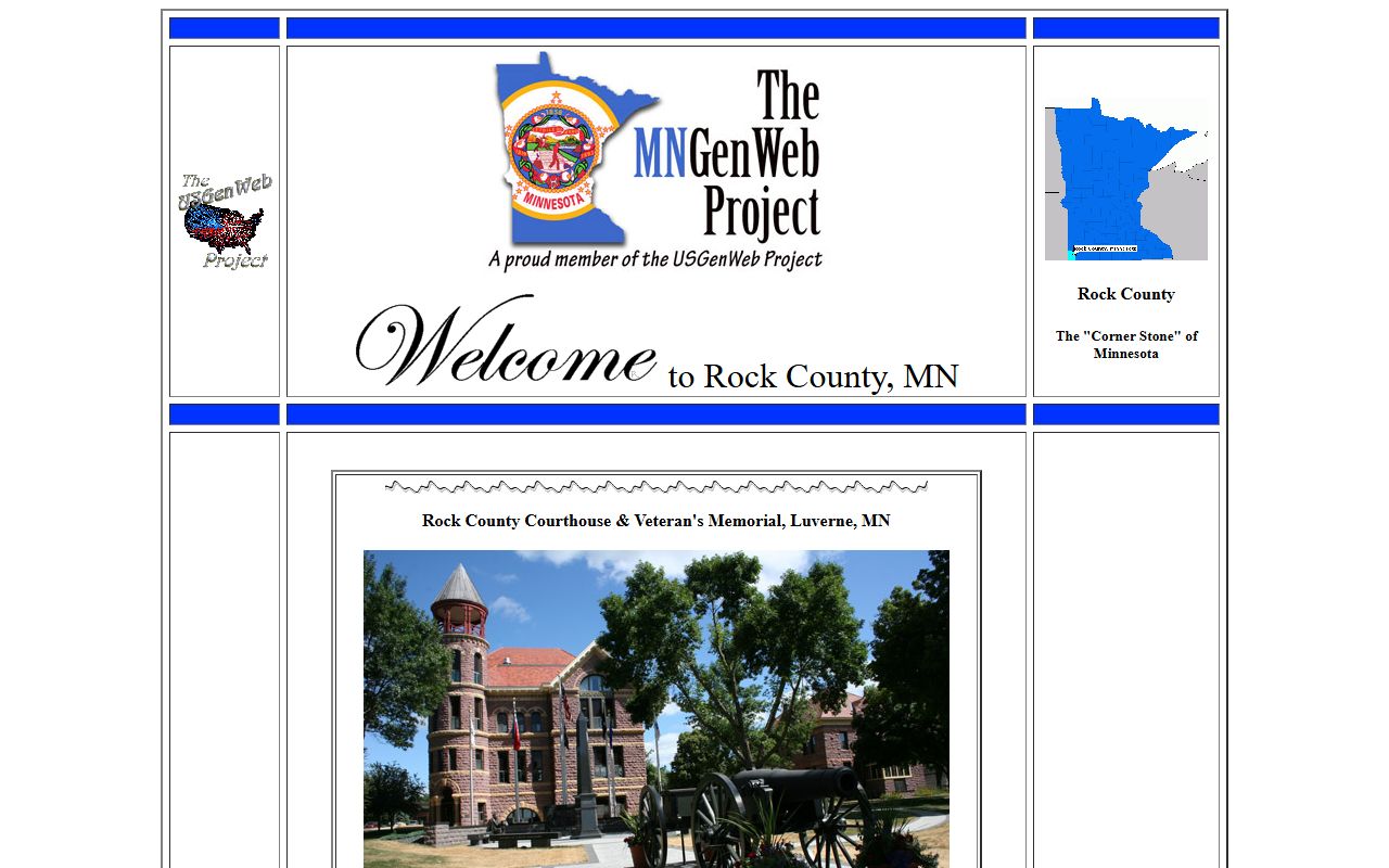 Rock County obituary records MNGenWeb resource page