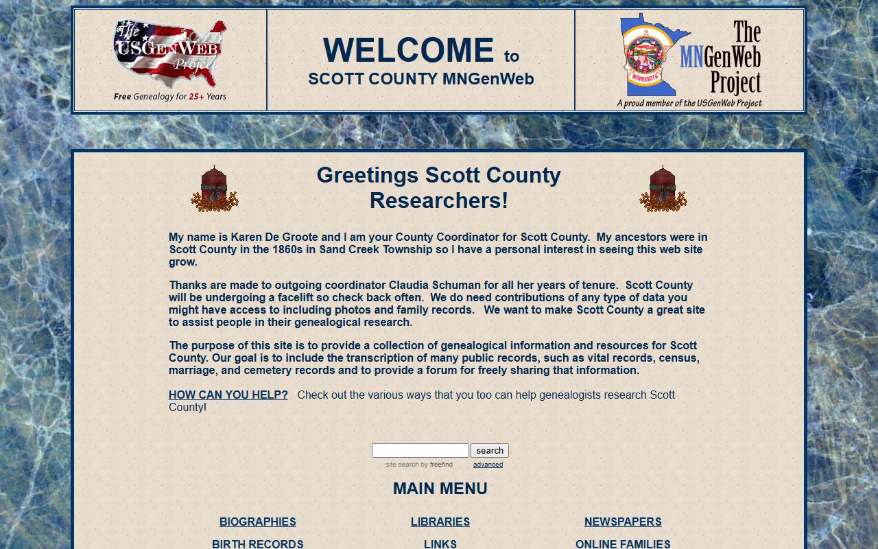 Scott County obituary records historical society resource
