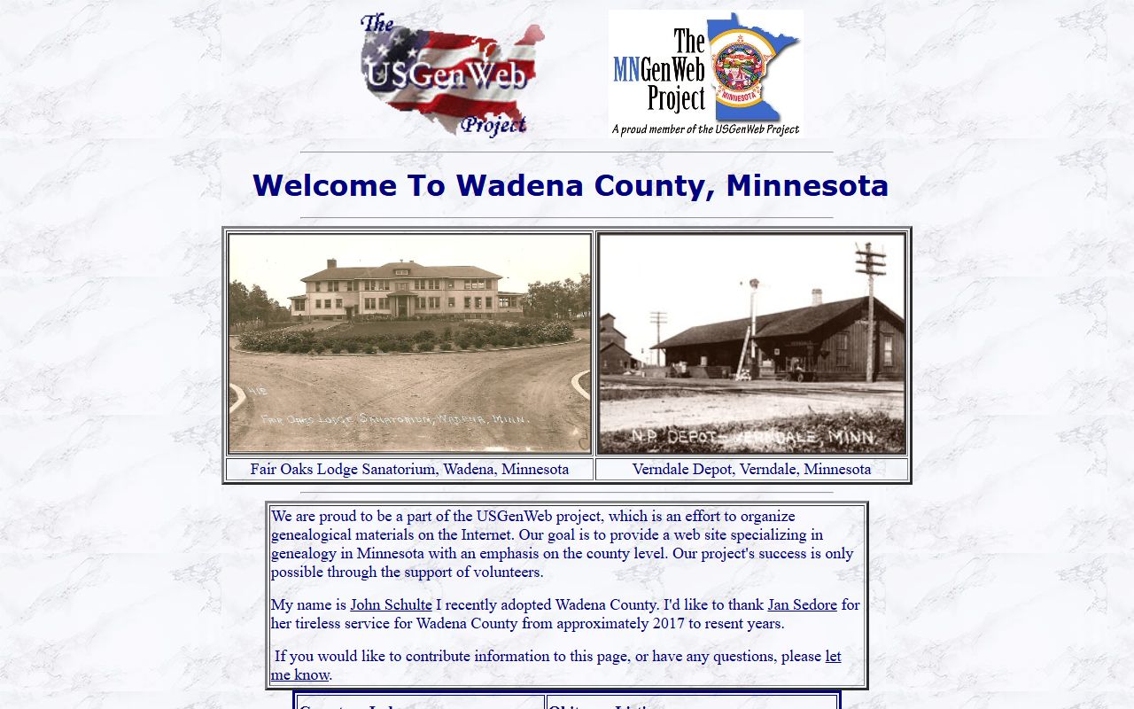 Wadena County Historical Society obituary and death records collection